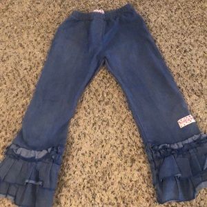 Ruffle Girl Denim Pants